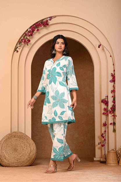 Floral cotton kurta set women wholesale manufacturer