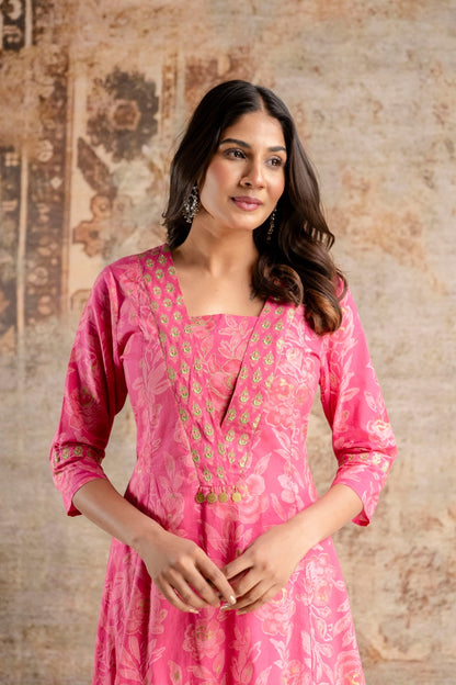 Women pure cotton kurta set bulk supply