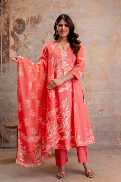 Pure cotton dupatta set wholesale by Neelufer Creation