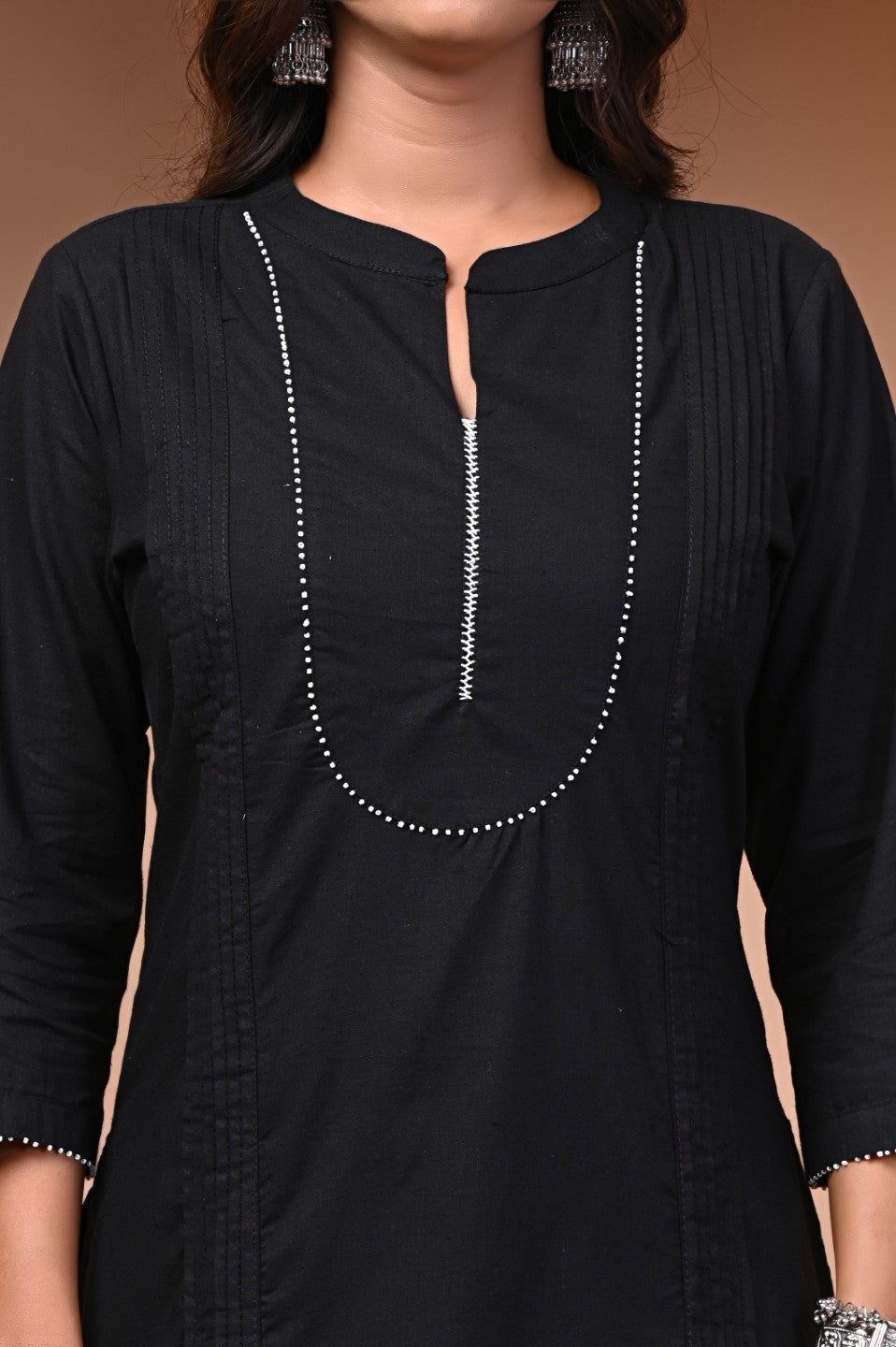 Pure Cotton Classic Black Kurta Set – Wholesale Women Wear by Neelufer Creation