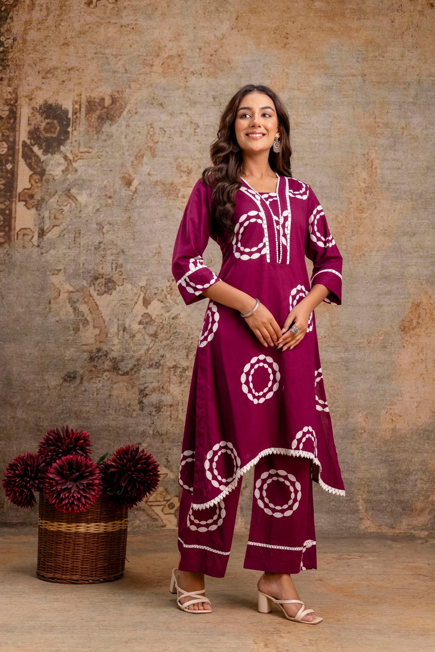 Traditional bandhani style kurta set women