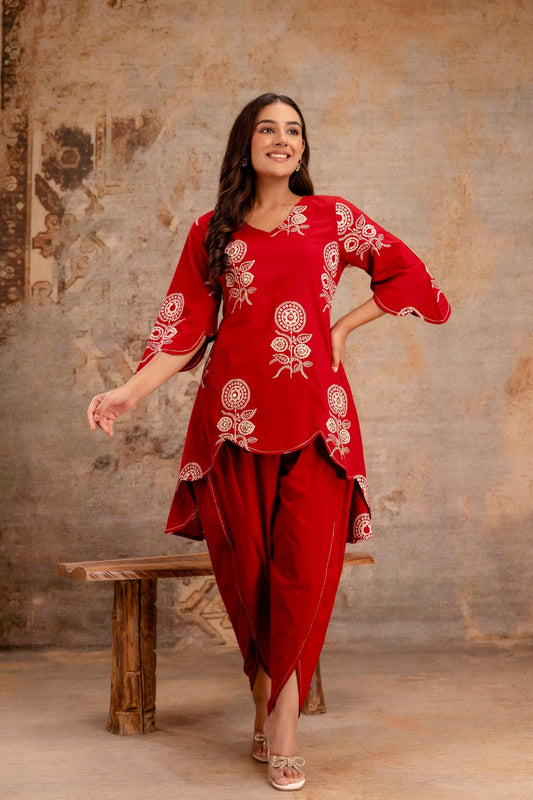 Women ethnic cord set pure cotton wholesale supplier