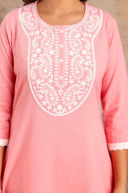 Festive cotton kurta pant set