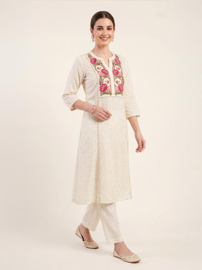 Factory direct women wear wholesale embroidered cotton kurta India