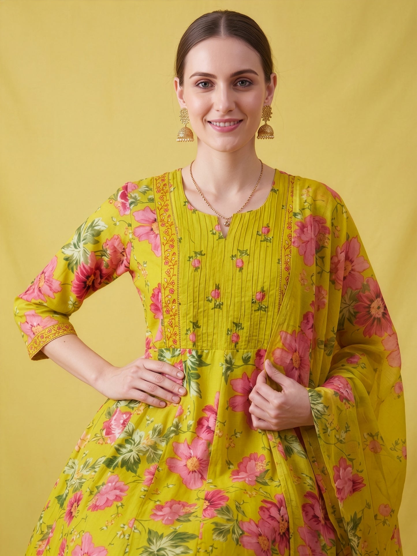 Floral Cotton Dupatta Set Wholesale Manufacturer for Women Wear Collections