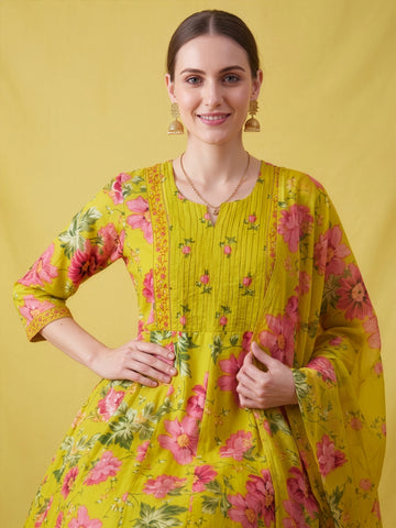 Floral Cotton Dupatta Set Wholesale Manufacturer for Women Wear Collections