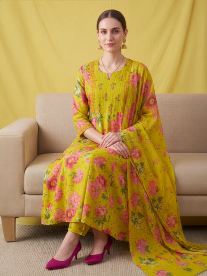 Floral Cotton Dupatta Set Wholesale Manufacturer for Women Wear Collections