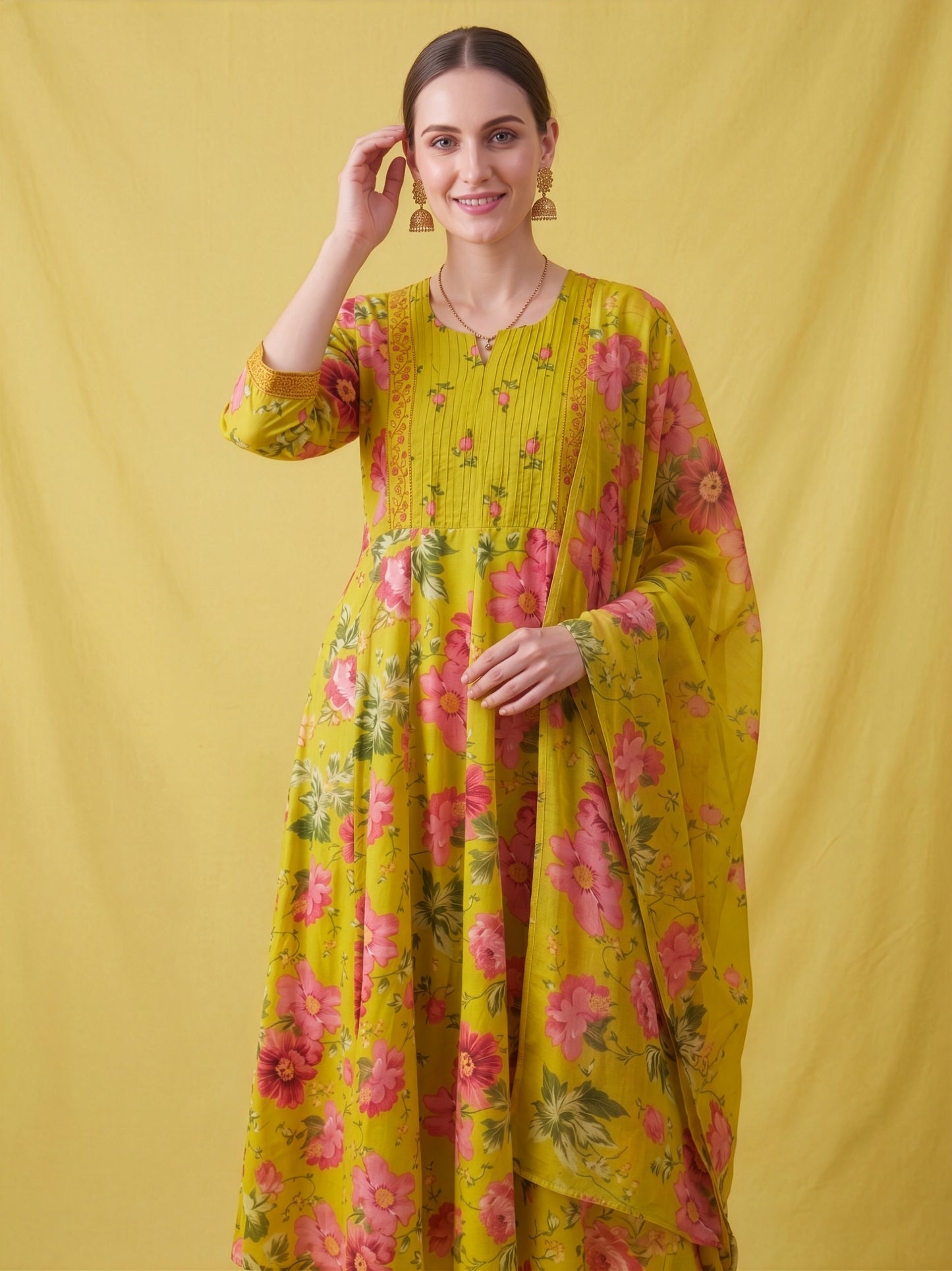 Floral Cotton Dupatta Set Wholesale Manufacturer for Women Wear Collections