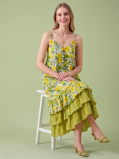 Floral Printed Cotton Dress Wholesale Supplier India