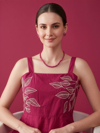 Wholesale Cotton Embroidered Middy Dress Manufacturer for Women Fashion