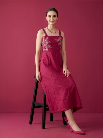 Wholesale Cotton Embroidered Middy Dress Manufacturer for Women Fashion