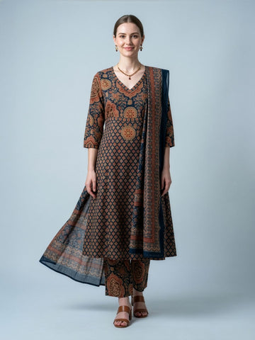 Wholesale Printed Cotton Kurta Set with Dupatta Manufacturer India