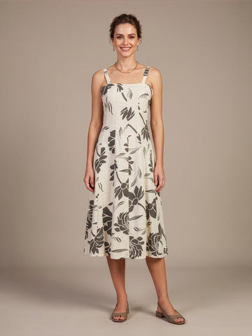 Women wear wholesale manufacturer India printed cotton midi dress