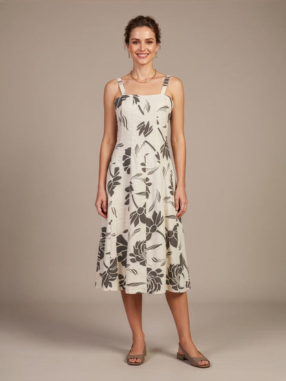 Women wear wholesale manufacturer India printed cotton midi dress