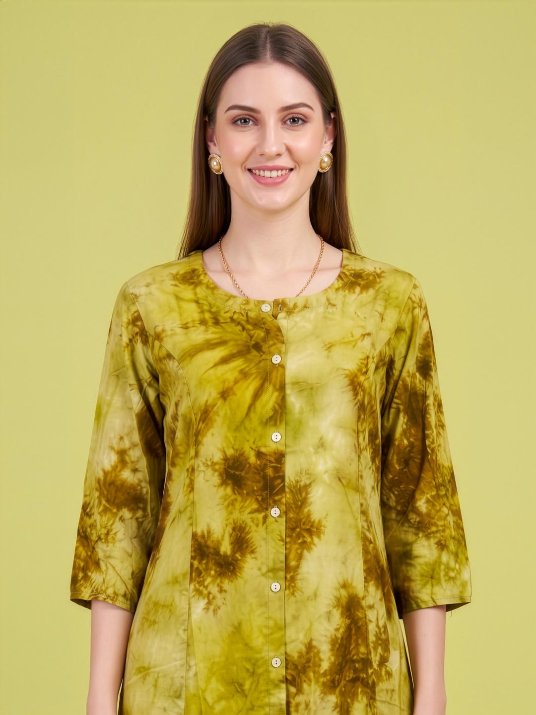 Neelufer Creation women wear manufacturer yellow cotton kurti
