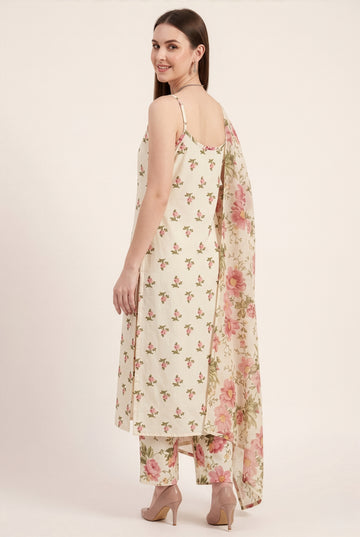 Elegant Floral Cotton Dupatta Set Wholesale Manufacturer for Boutique Collections