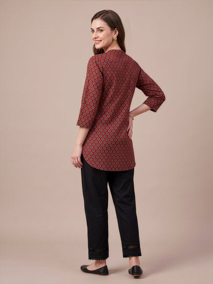 Ajrakh Cotton Top Wholesale Supplier India