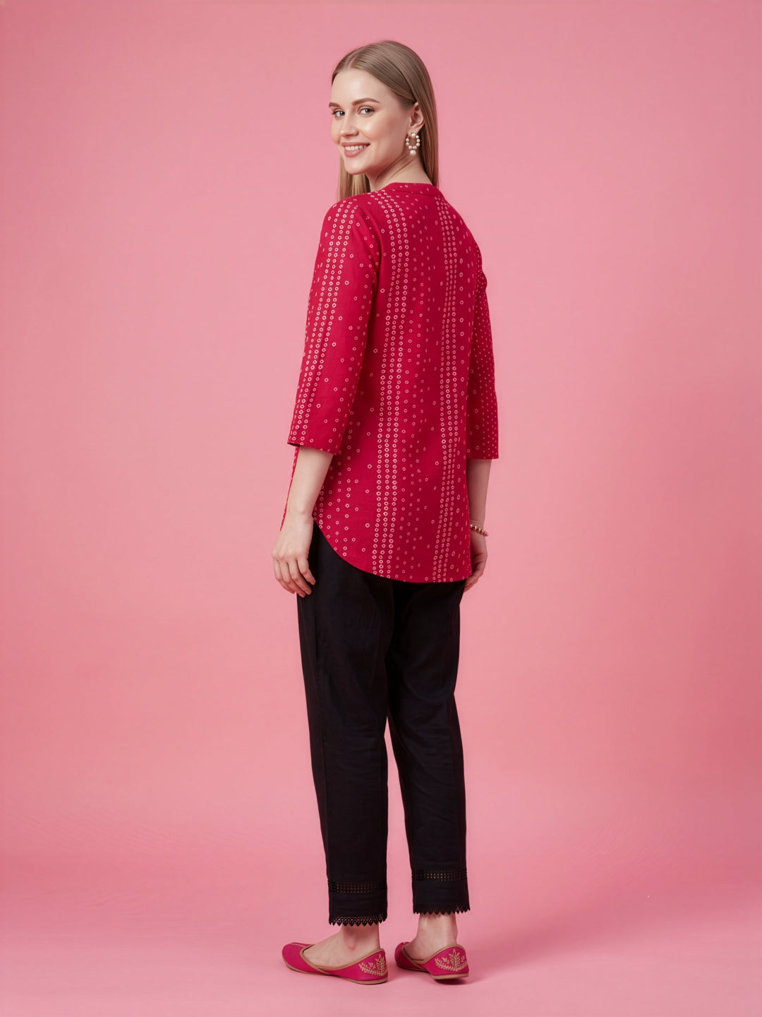 Red cotton top for women wholesale supplier India