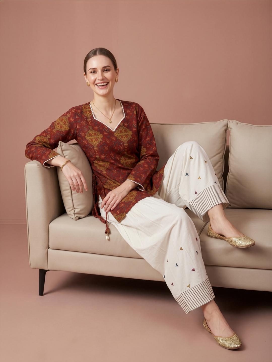 Neelufer Creation Pure Cotton Farshi Salwar Set Wholesale Manufacturer Jaipur India