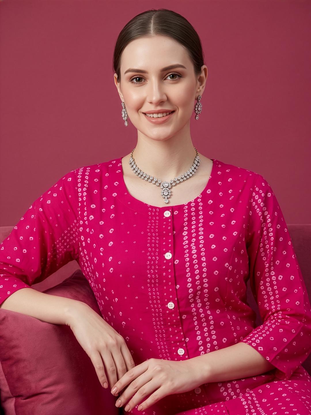 Cotton kurti wholesale manufacturer India pink printed cotton kurti
