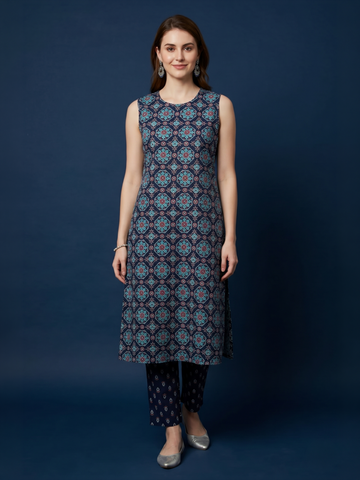 women wear wholesale manufacturer India pure cotton printed kurta set