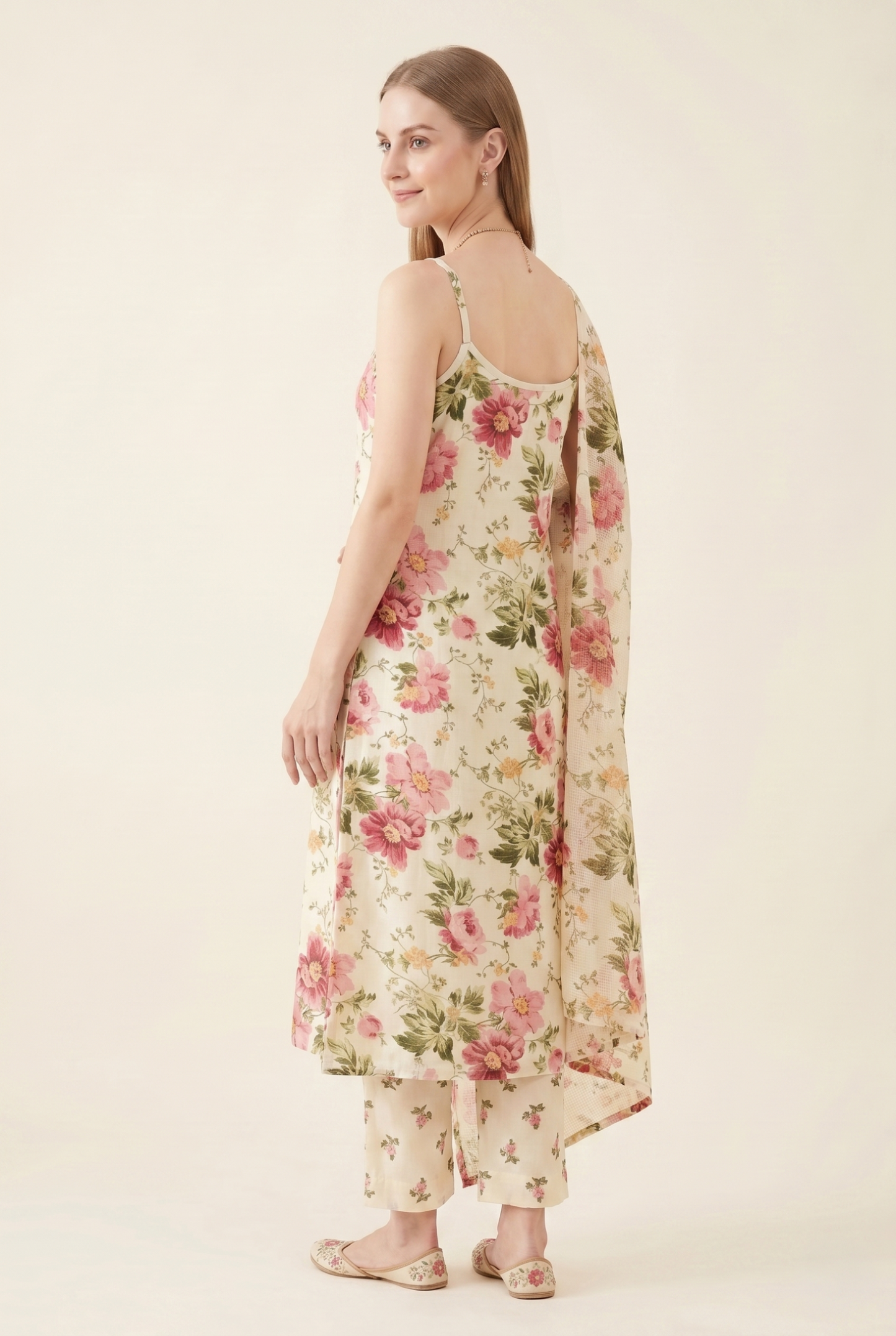 Premium Floral Cotton Dupatta Set Wholesale Women Wear Manufacturer India
