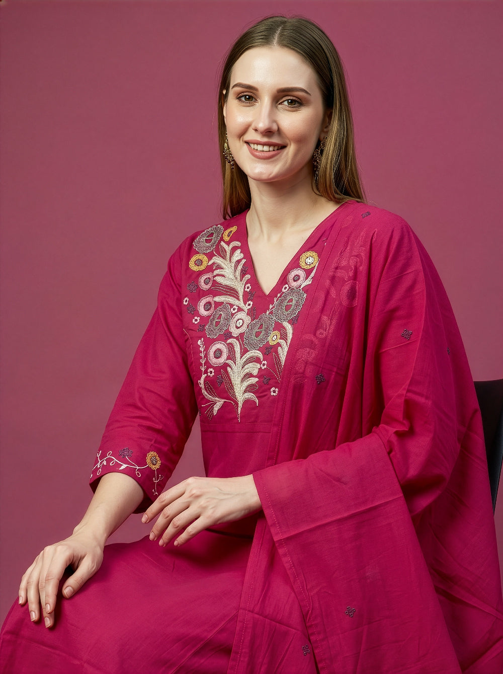 wholesale cotton kurtis supplier women wear bulk supplier India pink set
