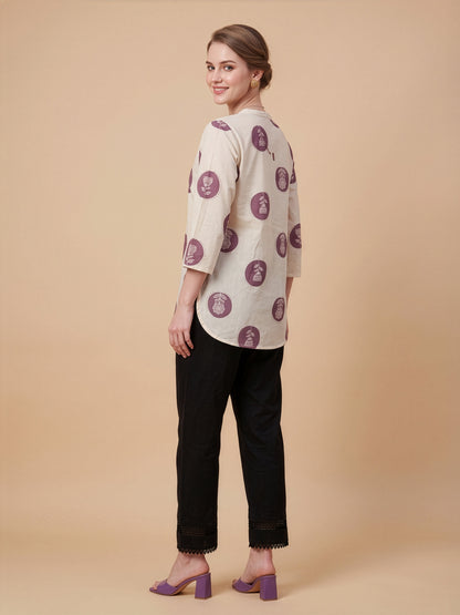 Purple Cotton Flex Women Top Wholesale Supplier India