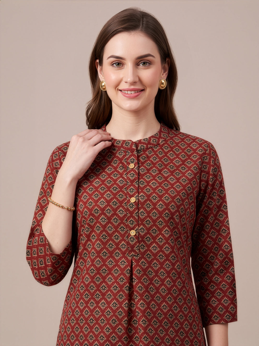 Neelufer Creation Women Wear Wholesale Manufacturer India Ajrakh Cotton Top