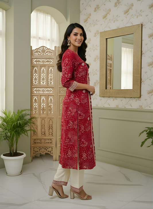 Women ethnic cotton kurta set wholesale supplier