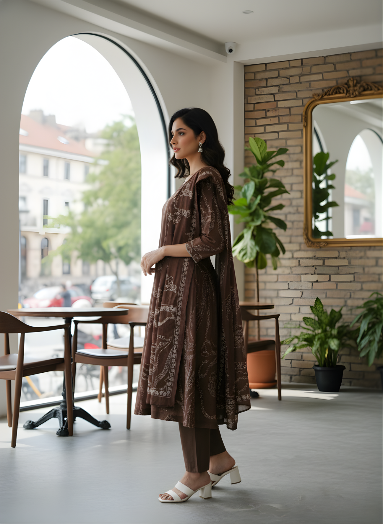 Women pure cotton dupatta set bulk supply