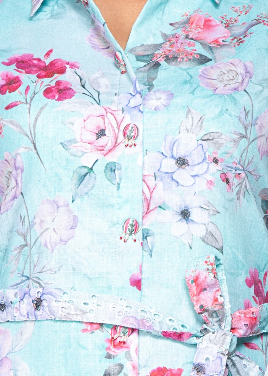 Floral Shipli Fabric Belted Cord Set – Women Wear Wholesale Collection