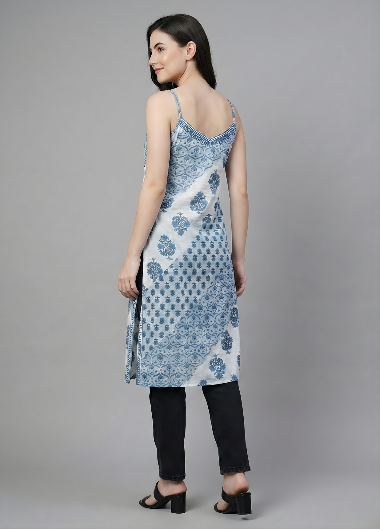 Indigo Blue Printed Mul Cotton Kurti – Wholesale Manufacturer for Women’s Summer Wear