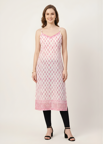 Soft Pink Printed Mul Cotton Kurti – Wholesale Manufacturer for Women’s Summer Wear
