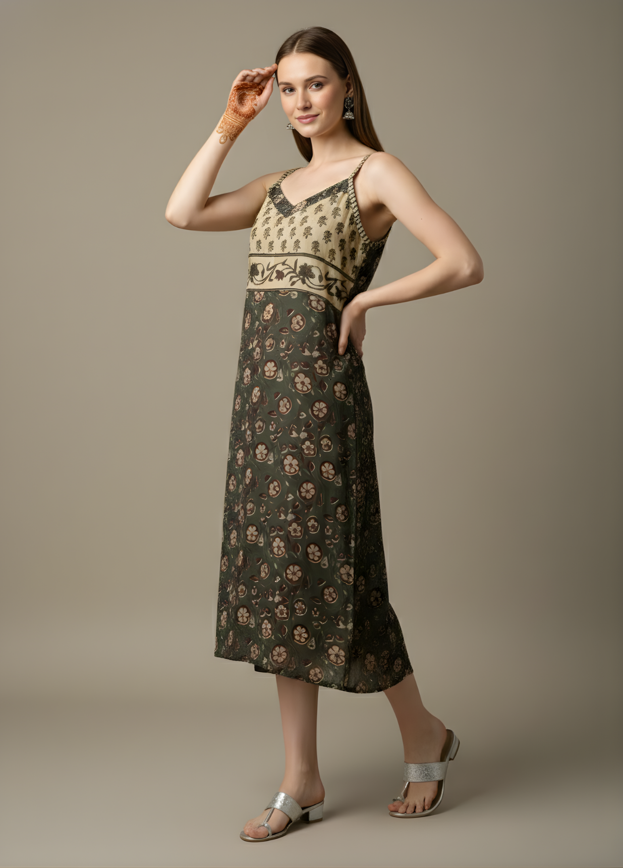 Olive Brown Printed Mul Cotton Kurti – Wholesale Manufacturer for Women’s Ethnic Wear