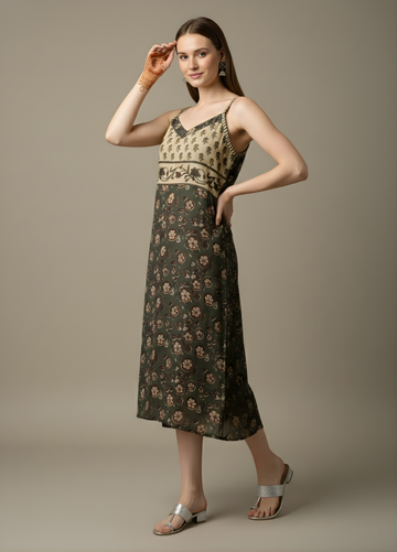 Olive Brown Printed Mul Cotton Kurti – Wholesale Manufacturer for Women’s Ethnic Wear
