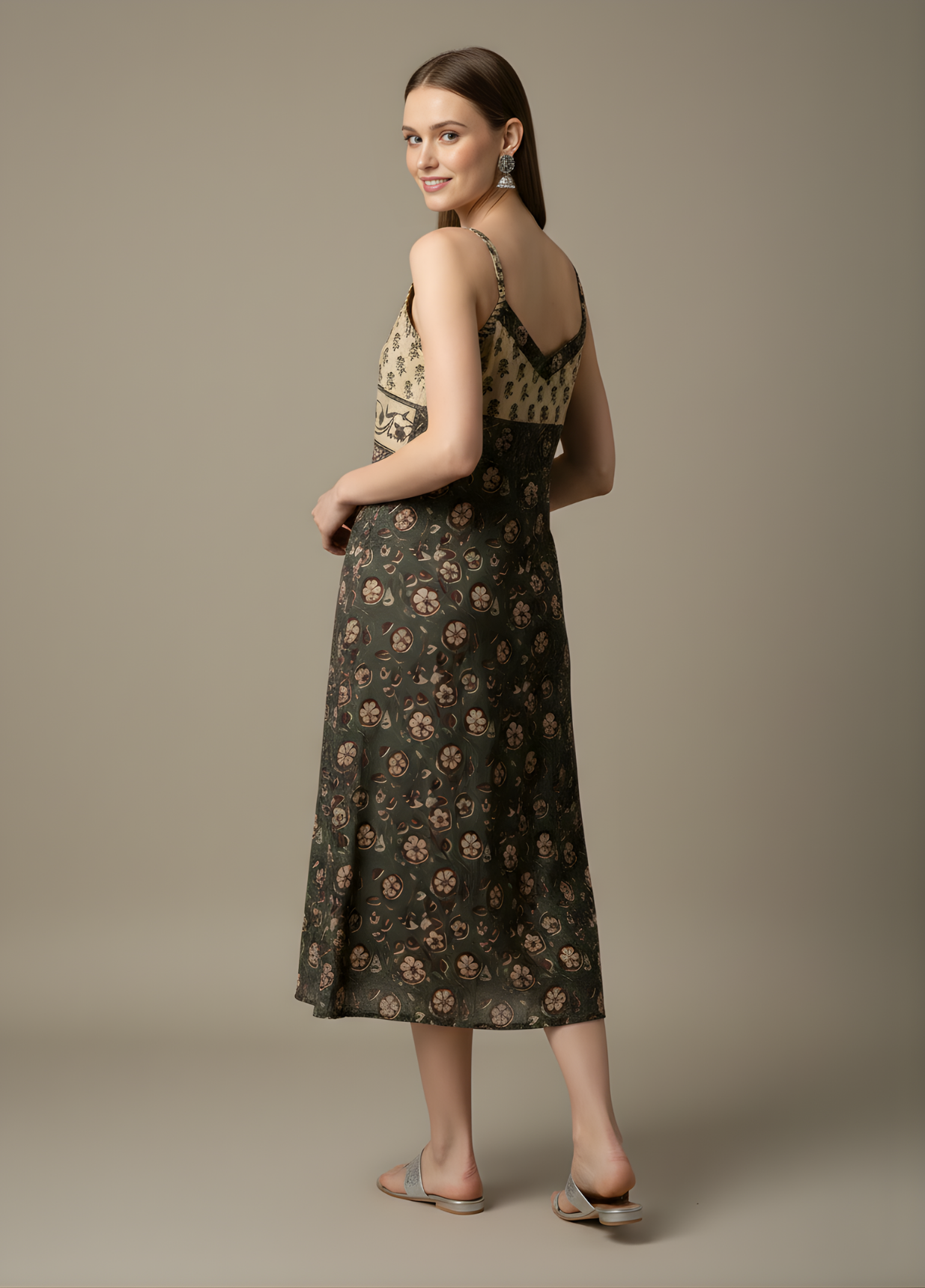 Olive Brown Printed Mul Cotton Kurti – Wholesale Manufacturer for Women’s Ethnic Wear