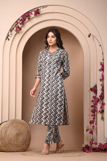 Wholesale pure cotton kurta set with pant women wear