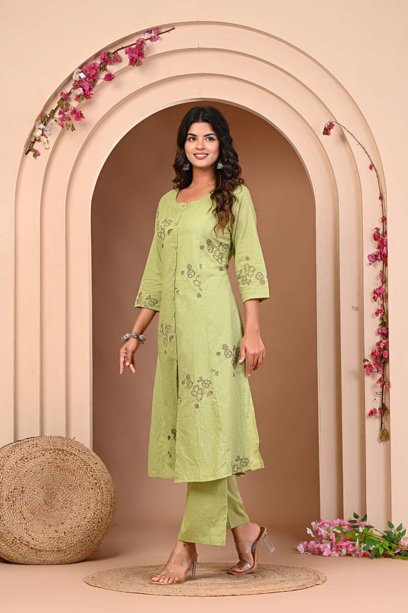 Wholesale women cotton kurta set with pant manufacturer | Neelufer Creation
