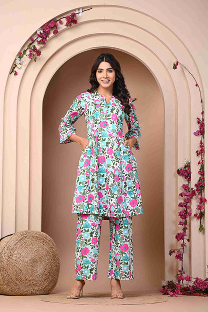 Women cotton kurta pant set manufacturer