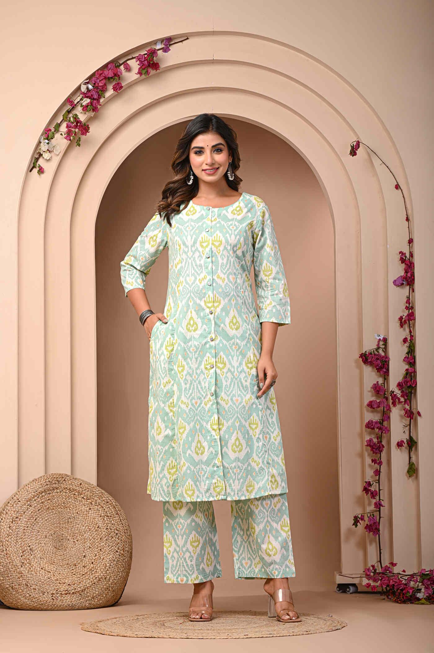 Neelufer Creation pure cotton kurta palazzo set
