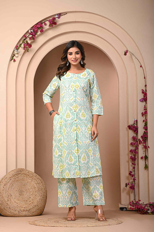 Neelufer Creation pure cotton kurta palazzo set