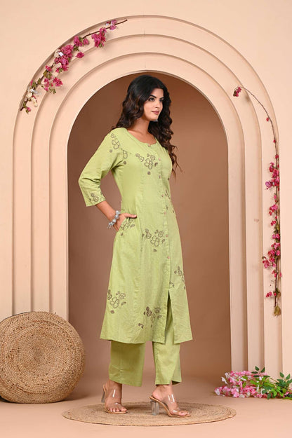 Sustainable pure cotton kurta set women wear | Neelufer Creation