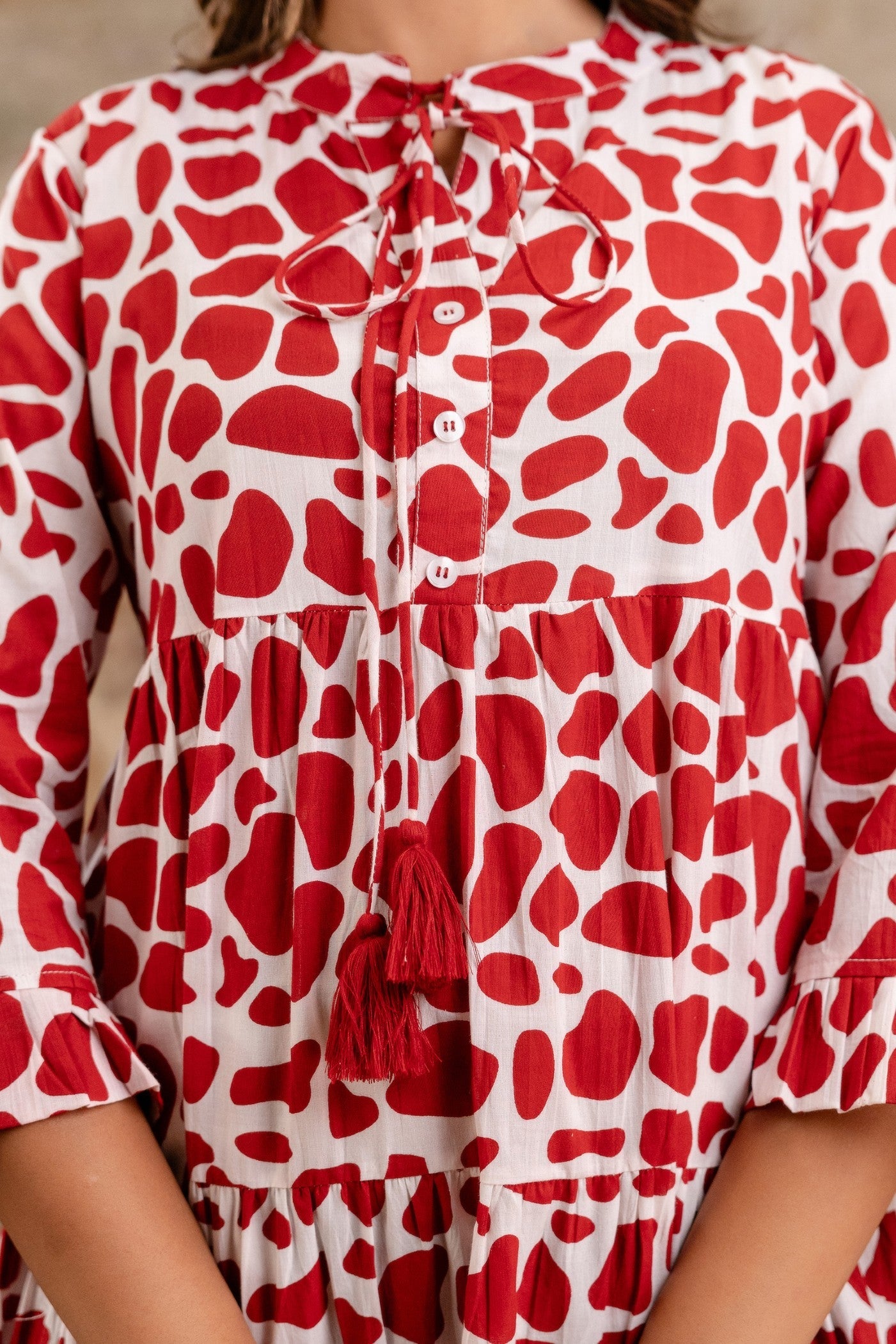 Middy Dress with 3/4 Sleeves