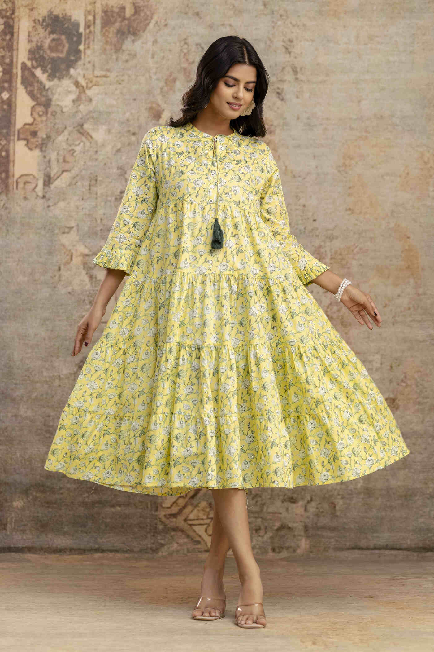 Neelufer Creation cotton midi dress wholesale