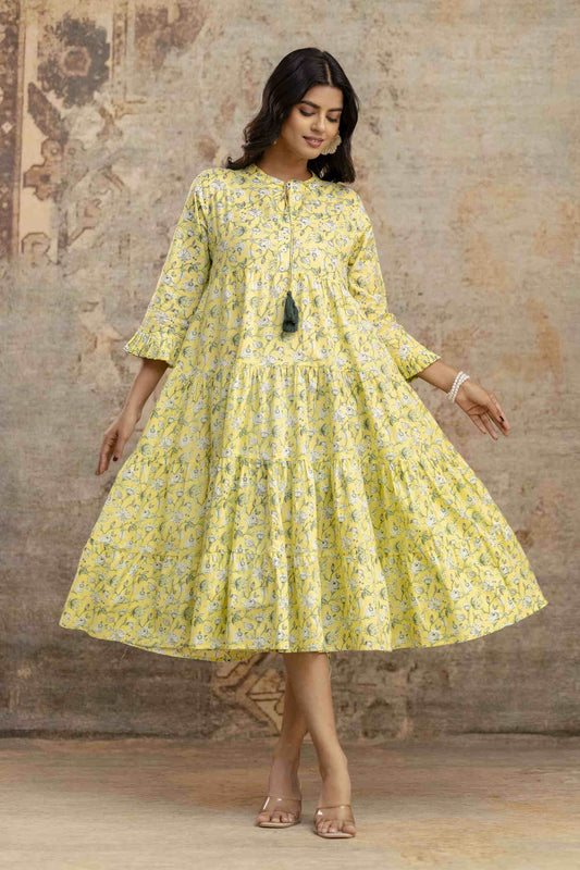 Neelufer Creation cotton midi dress wholesale