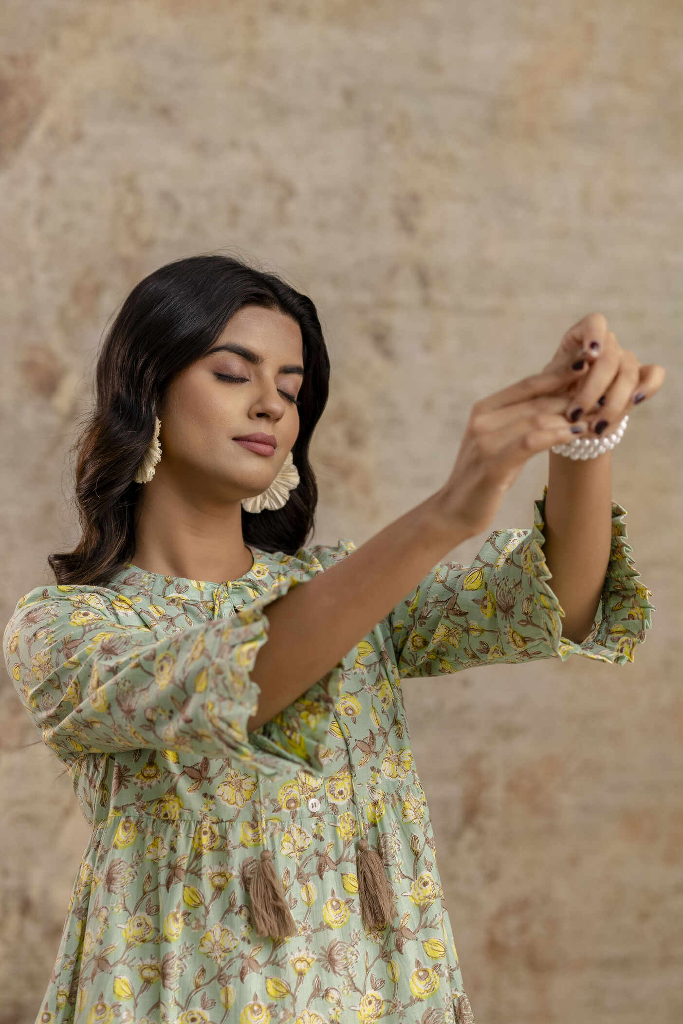 Neelufer Creation summer cotton Midi Dress for Women