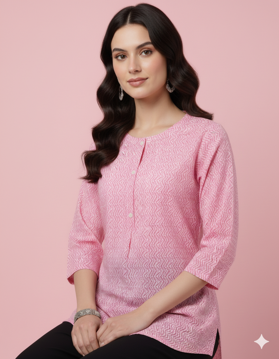 Pure Cotton Printed Women Top – Wholesale Manufacturer Women Wear