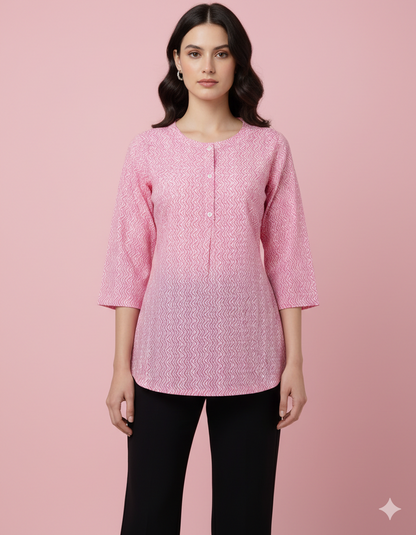 Pure Cotton Printed Women Top – Wholesale Manufacturer Women Wear