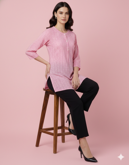 Pure Cotton Printed Women Top – Wholesale Manufacturer Women Wear